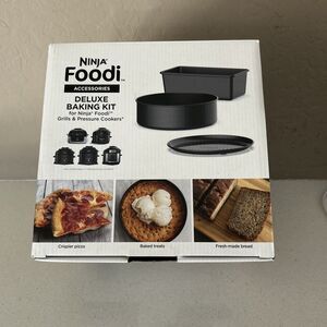 Ninja Foodi Accessories Deluxe 3 Piece Bakeware Set Black Baking Dish New Other
